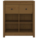 skænk 70x35x80 cm massivt fyrretræ gyldenbrun
