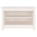 skobænk 70x38x45,5 cm massivt fyrretræ hvid