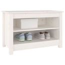 skobænk 70x38x45,5 cm massivt fyrretræ hvid