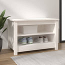 skobænk 70x38x45,5 cm massivt fyrretræ hvid