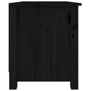 skobænk 70x38x45,5 cm massivt fyrretræ sort