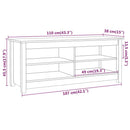 skobænk 110x38x45,5 cm massivt fyrretræ sort