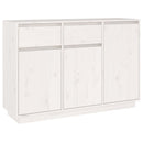 skænk 110x34x75 cm massivt fyrretræ hvid