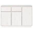 skænk 110x34x75 cm massivt fyrretræ hvid