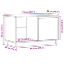 tv-bord 74x35x44 cm massivt fyrretræ