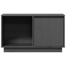 tv-bord 74x35x44 cm massivt fyrretræ grå