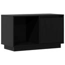 tv-bord 74x35x44 cm massivt fyrretræ sort