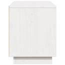 tv-bord 110,5x35x44 cm massivt fyrretræ hvid