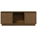 tv-bord 110,5x35x44 cm massivt fyrretræ gyldenbrun