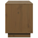 tv-bord 110,5x35x44 cm massivt fyrretræ gyldenbrun
