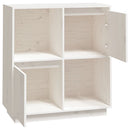 skænk 74x35x80 cm massivt fyrretræ hvid