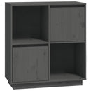 skænk 74x35x80 cm massivt fyrretræ grå