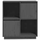 skænk 74x35x80 cm massivt fyrretræ grå