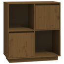 skænk 74x35x80 cm massivt fyrretræ gyldenbrun
