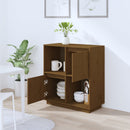 skænk 74x35x80 cm massivt fyrretræ gyldenbrun