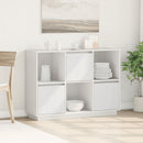skænk 110,5x35x80 cm massivt fyrretræ hvid