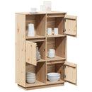 højskab 74x35x117 cm massivt fyrretræ