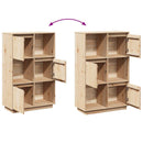 højskab 74x35x117 cm massivt fyrretræ