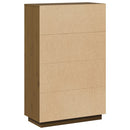 højskab 74x35x117 cm massivt fyrretræ gyldenbrun