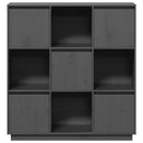 højskab 110,5x35x117 cm massivt fyrretræ grå