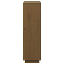 højskab 110,5x35x117 cm massivt fyrretræ gyldenbrun