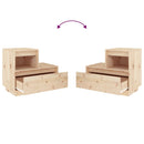 sengebord 60x34x51 cm massivt fyrretræ