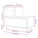 sengebord 60x34x51 cm massivt fyrretræ