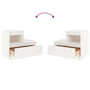 sengeborde 2 stk. 60x34x51 cm massivt fyrretræ hvid