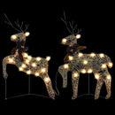 julerensdyr 2 stk. 40 LED'er guldfarvet