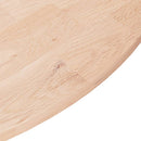 rund bordplade Ø80x1,5 cm ubehandlet massivt egetræ