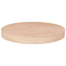 rund bordplade Ø40x4 cm ubehandlet massivt egetræ
