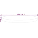 rund bordplade Ø70x4 cm ubehandlet massivt egetræ