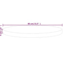 rund bordplade Ø80x4 cm ubehandlet massivt egetræ