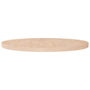 rund bordplade Ø90x4 cm ubehandlet massivt egetræ