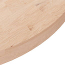 rund bordplade Ø90x4 cm ubehandlet massivt egetræ