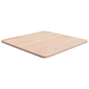 firkantet bordplade 50x50x1,5 cm ubehandlet massivt egetræ