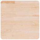 firkantet bordplade 50x50x1,5 cm ubehandlet massivt egetræ