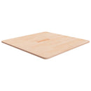 firkantet bordplade 70x70x1,5 cm ubehandlet massivt egetræ