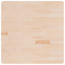 firkantet bordplade 90x90x1,5 cm ubehandlet massivt egetræ
