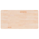 bordplade til badeværelse 100x50x1,5 cm massivt træ ubehandlet