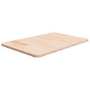 bordplade til badeværelse 60x40x1,5 cm massivt træ ubehandlet