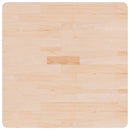 firkantet bordplade 70x70x2,5 cm ubehandlet massivt egetræ