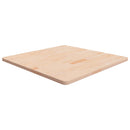 firkantet bordplade 80x80x2,5 cm ubehandlet massivt egetræ
