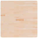firkantet bordplade 80x80x2,5 cm ubehandlet massivt egetræ