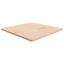 firkantet bordplade 90x90x2,5cm ubehandlet massivt egetræ