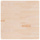 firkantet bordplade 90x90x2,5cm ubehandlet massivt egetræ