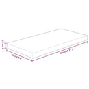 hyldeplade 40x20x2,5 cm ubehandlet massivt egetræ