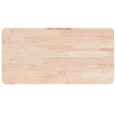bordplade til badeværelse 80x40x2,5 cm massivt træ ubehandlet