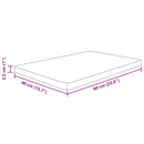 bordplade til badeværelse 60x40x2,5 cm massivt træ ubehandlet