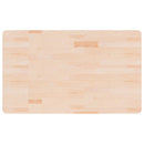 bordplade til badeværelse 100x60x2,5 cm massivt træ ubehandlet